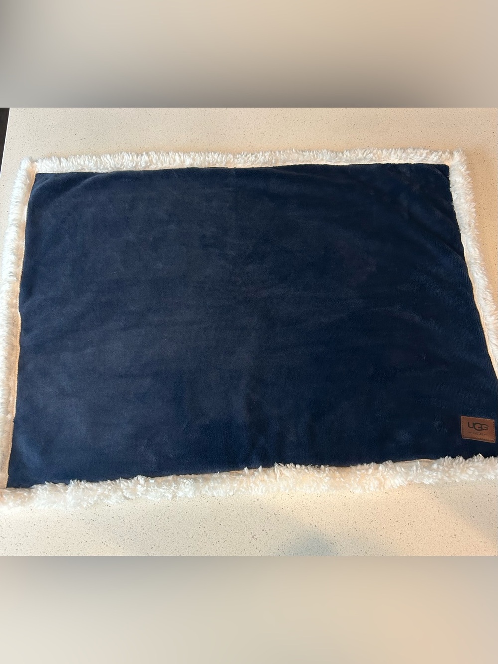 UGG Plush Sherpa Navy Blue Pillow Sham Standard